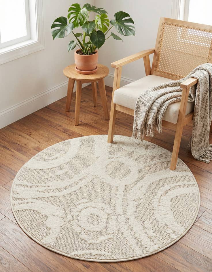 Detail image of 3' 3 x 3' 3 Boho Round Rug