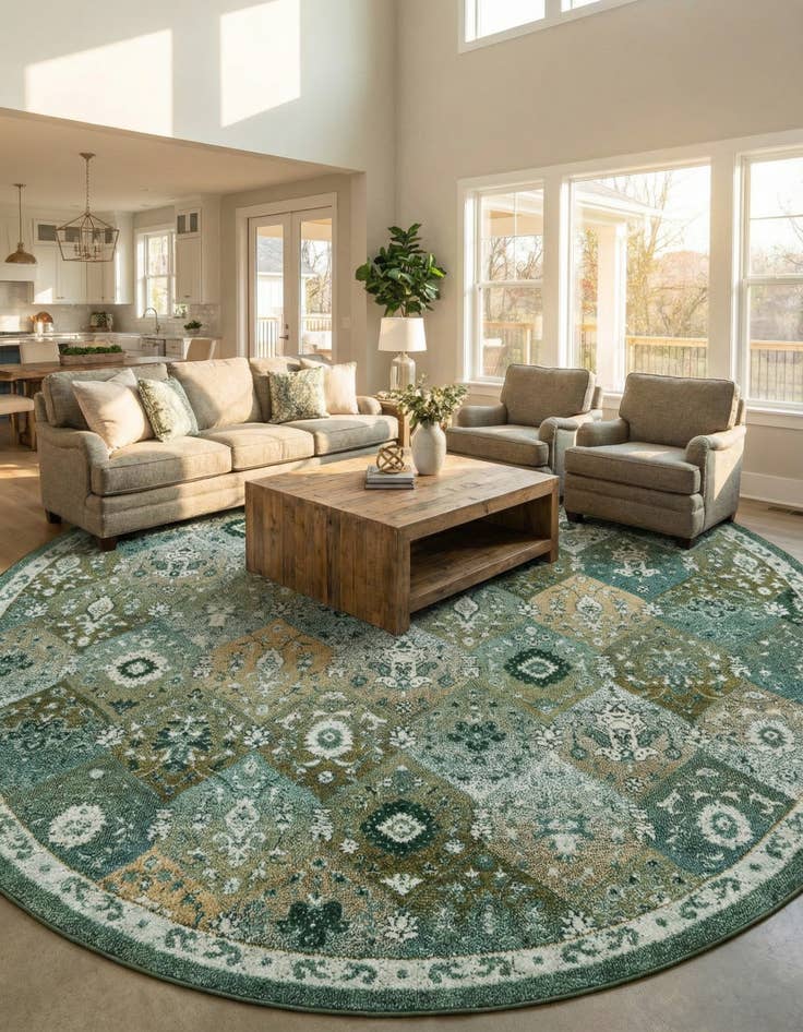Detail image of 10' x 10' Carrington Round Rug