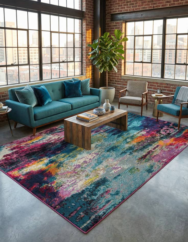 Detail image of 10' x 13' Washable Theia Rug