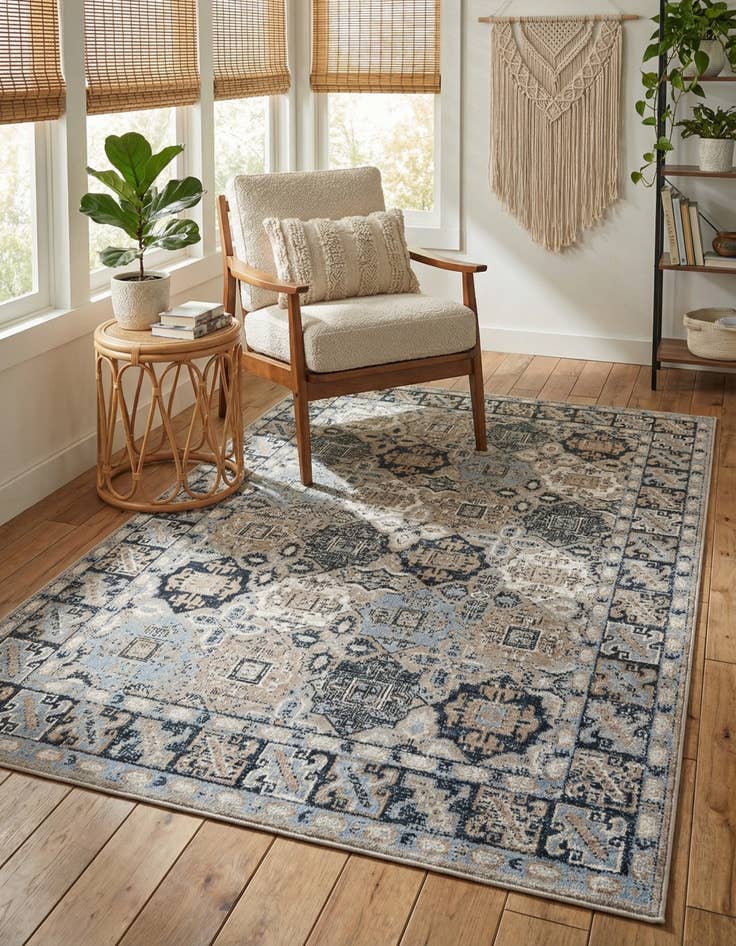 Detail image of 5' 3 x 8' Kamala Washable Rug