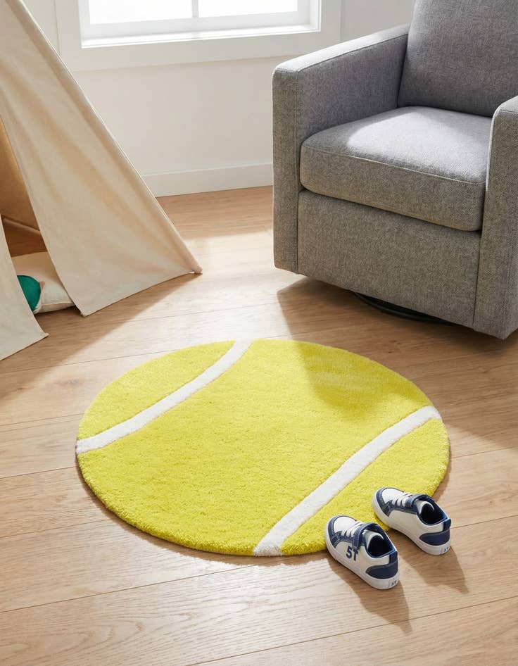 Detail image of 2' x 2' Playtime Kids Wool Freeform Rug