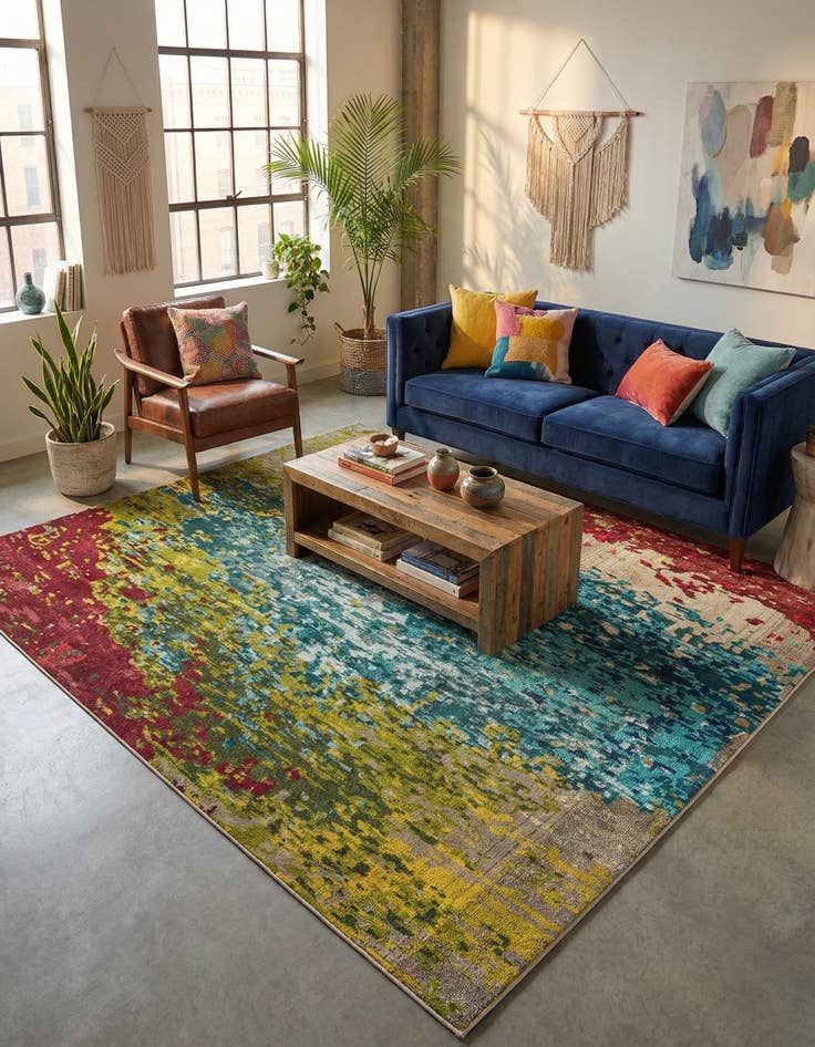 Detail image of  9' x 12' 2  Washable Hyacinth Rug