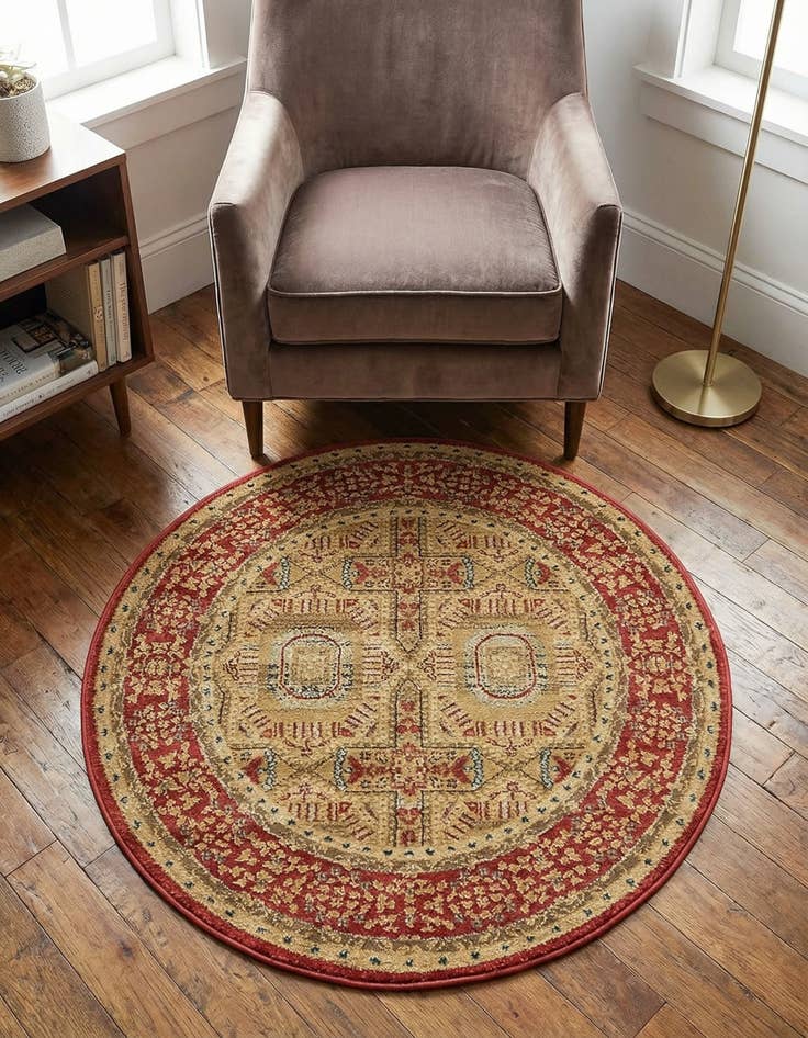 Detail image of 3' 3 x 3' 3 Amina Round Rug