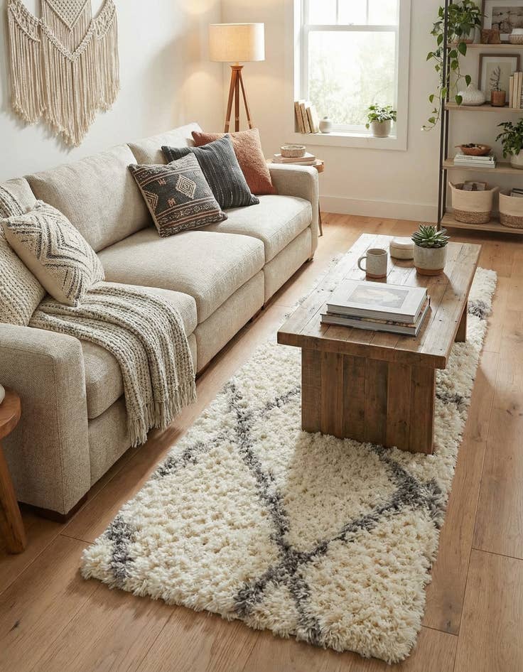 Detail image of 2' x 6' Infinity Shag Runner Rug