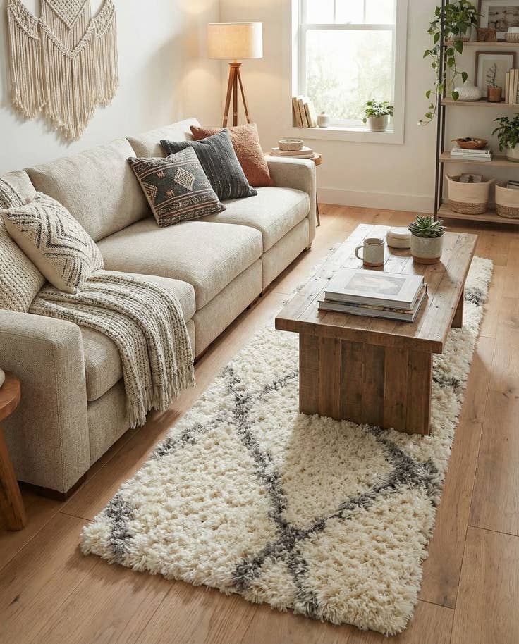 Detail image of 2' x 6' Infinity Shag Runner Rug