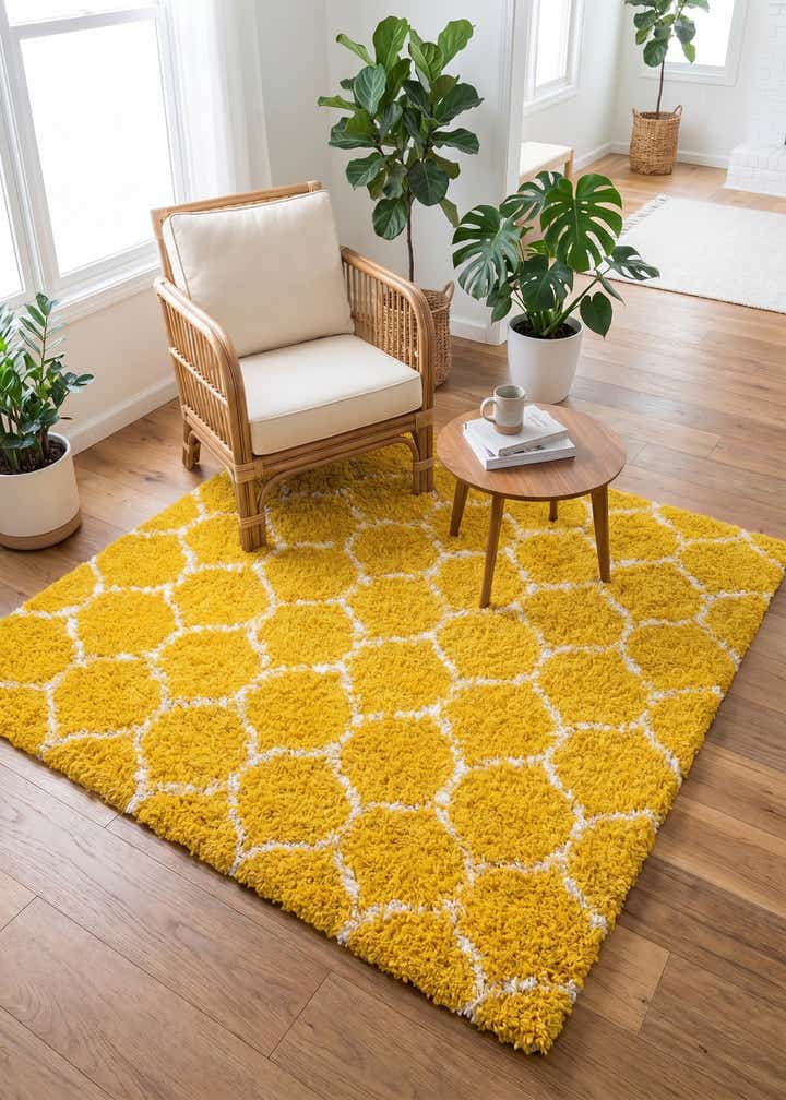 6' x 6' Trellis Shag Square Rug