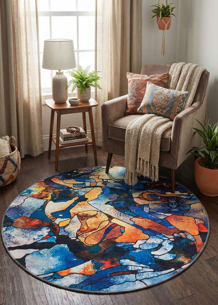 4' x 4' Yara Round Rug