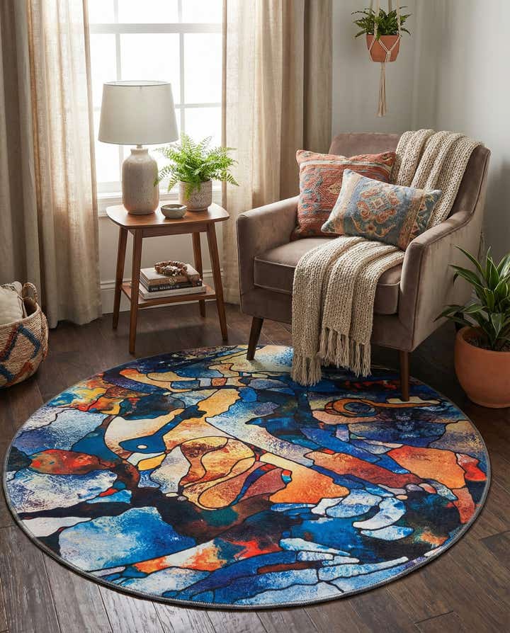 4' x 4' Yara Round Rug
