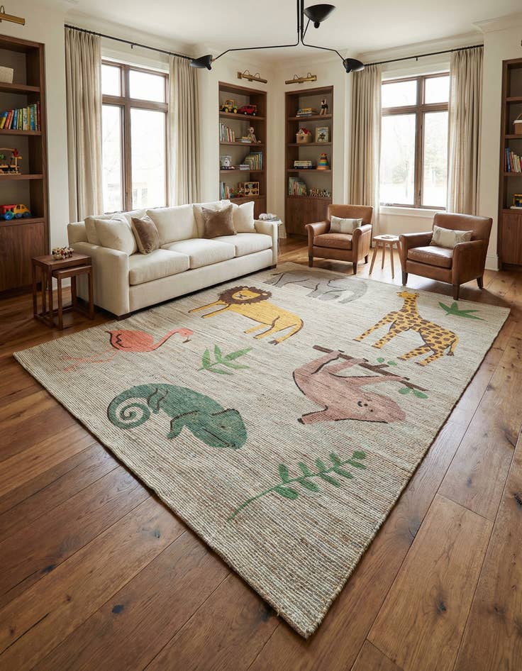 Detail image of 9' x 12'  Hand Woven Chenille Jute Rug