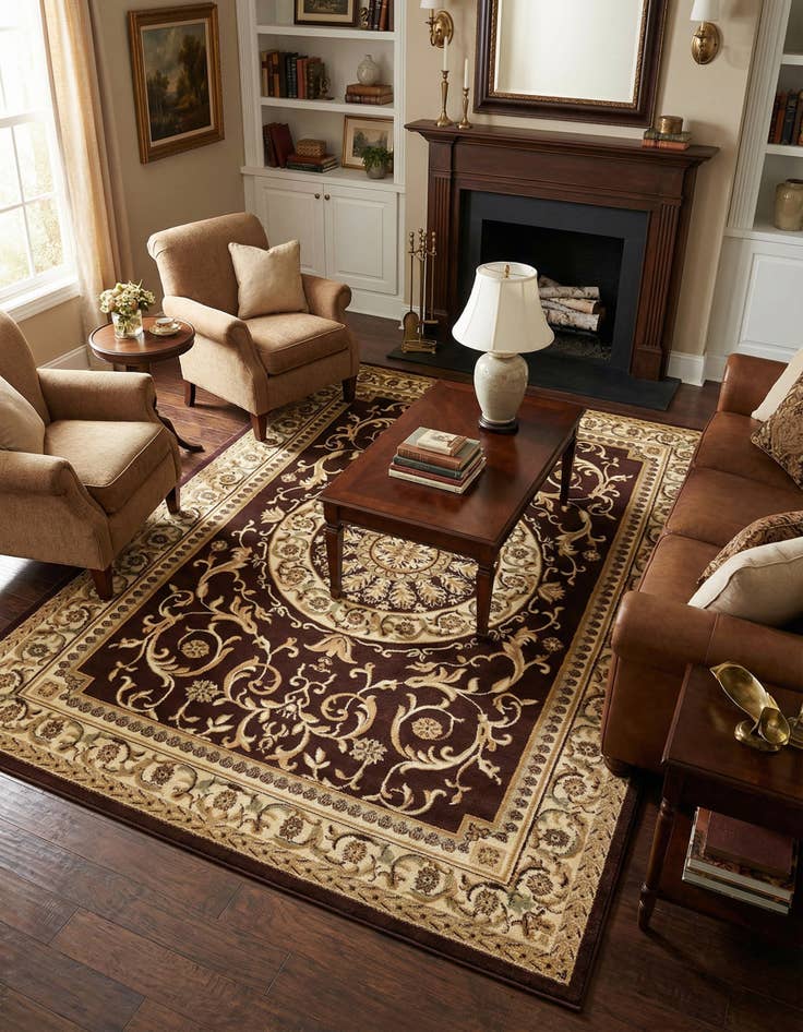 Detail image of 7' x 10' Classic Aubusson Rug