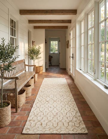 Ivory Hand Woven Larsa Jute Runner Rug