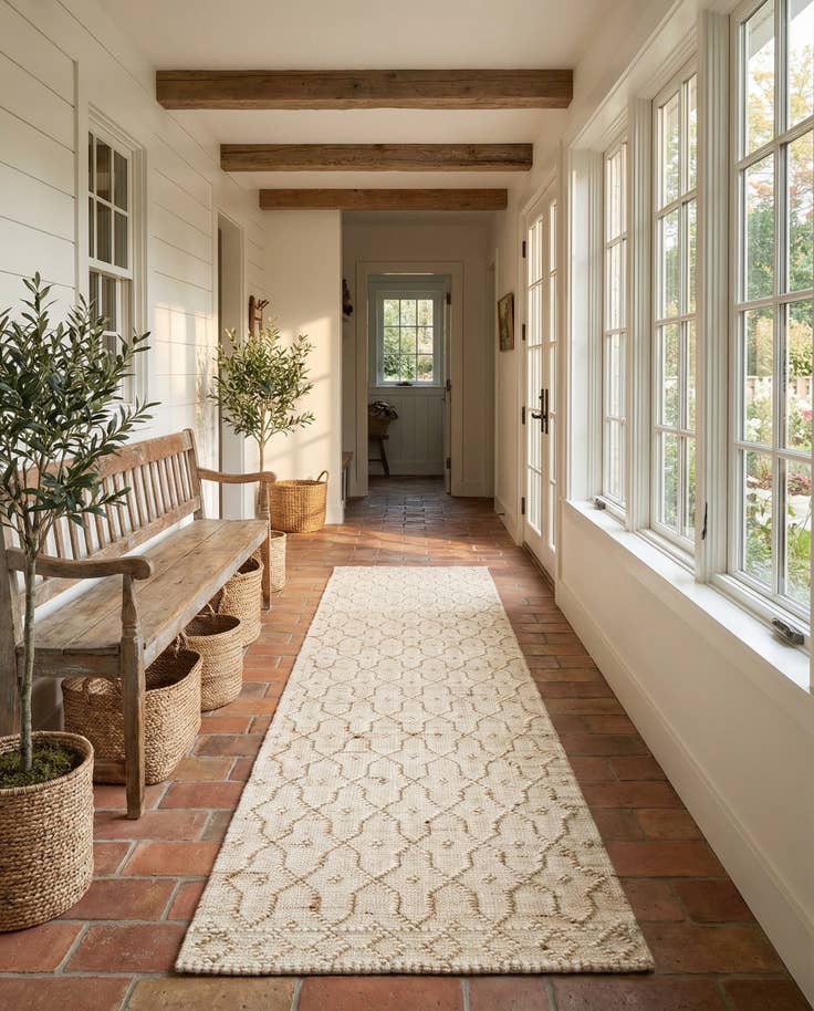 Detail image of 2' 7 x 13' 11 Hand Woven Larsa Jute Runner Rug