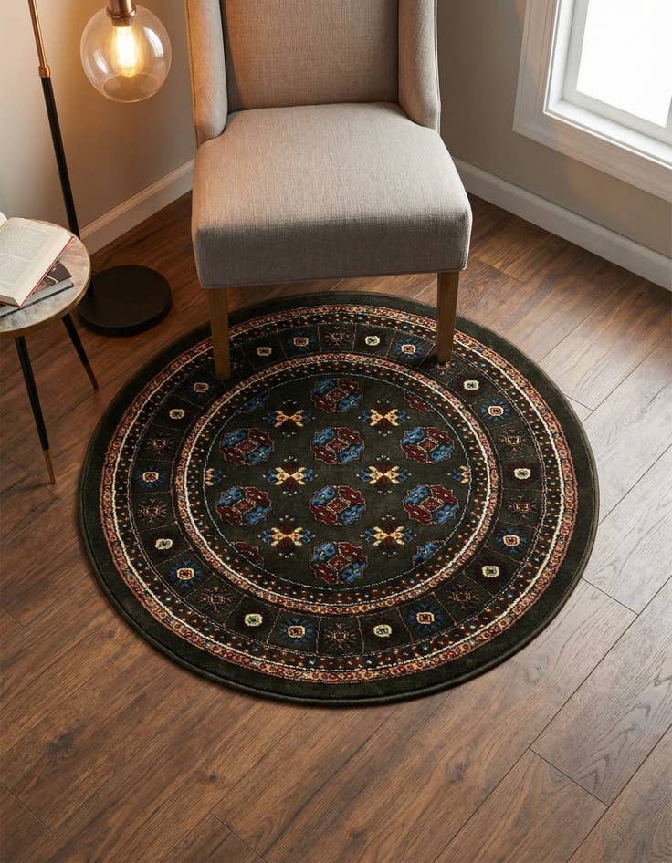 Detail image of 3' x 3' Bokhara Round Rug