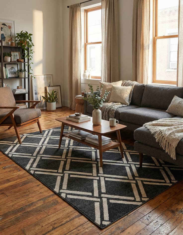 Detail image of 5' x 8' Lattice Rug