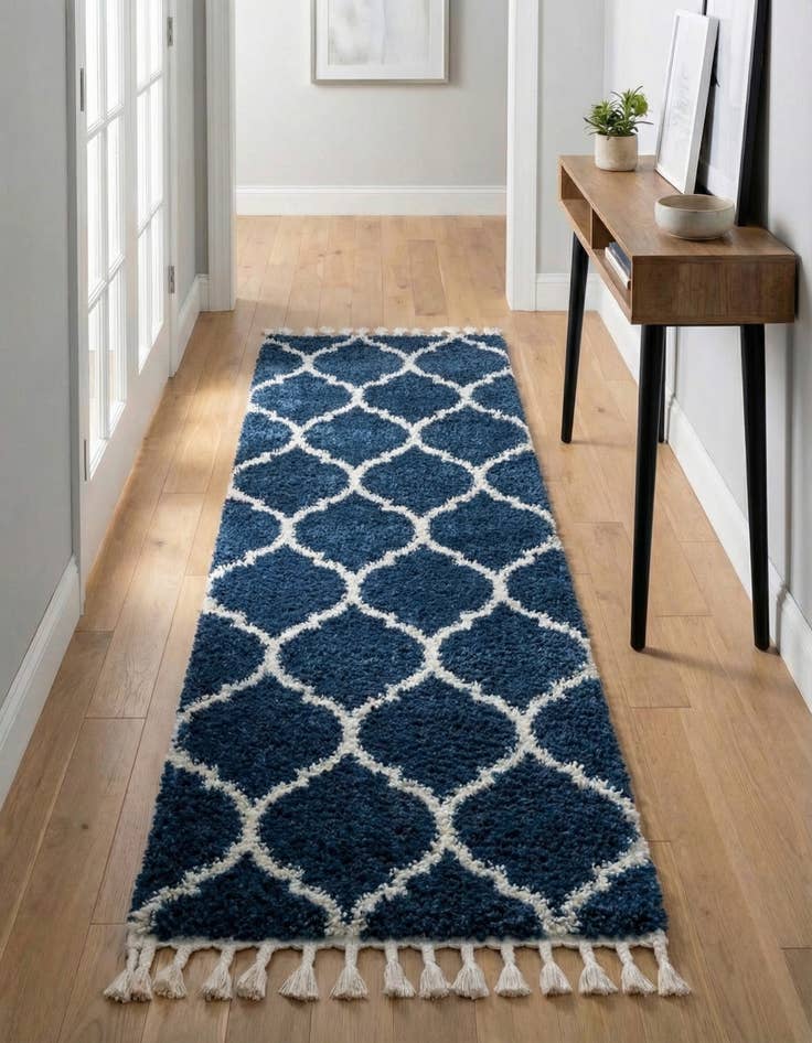Detail image of 2' 2 x 6' Athena Shag Runner Rug