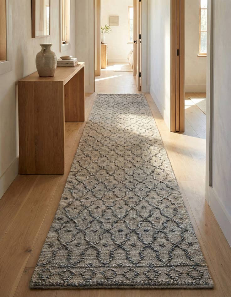 Detail image of 2' 7 x 13' 11  Hand Woven Larsa Jute Runner Rug