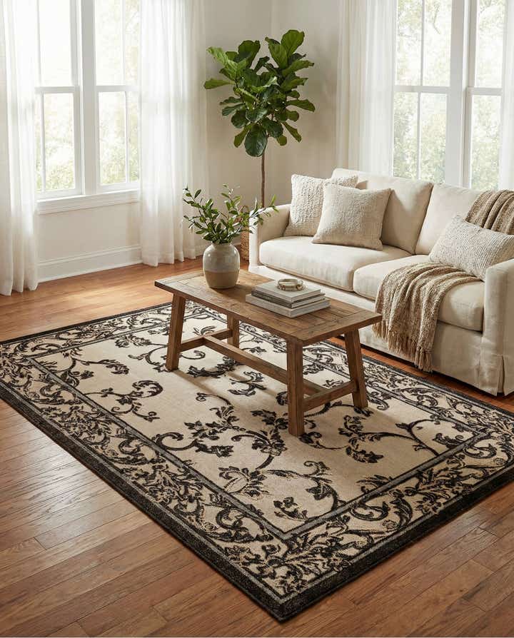 5' x 8' Easy-Clean Botanical Indoor / Outdoor Rug