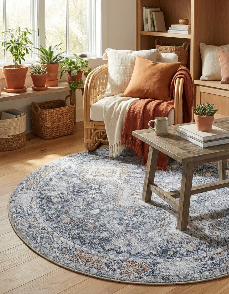 Detail image of 4' x 4' Yara Round Rug