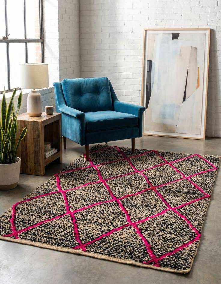 Detail image of 3' 3 x 5' 3 Hand Knotted Moroccan Wool Rug