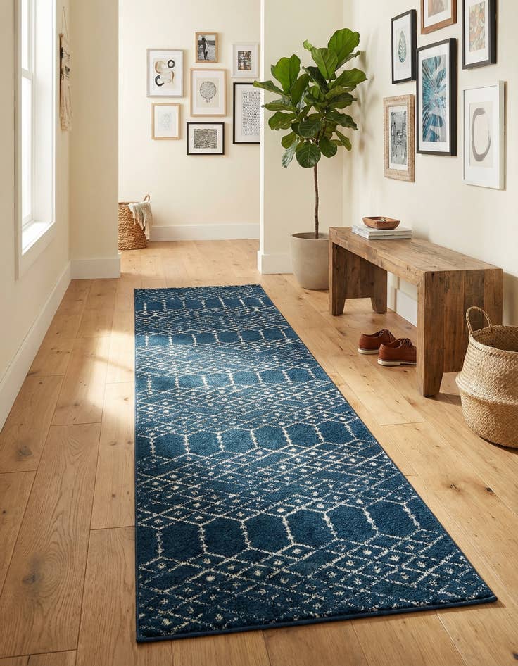 Detail image of 3' x 13' Paxon Trellis Runner Rug