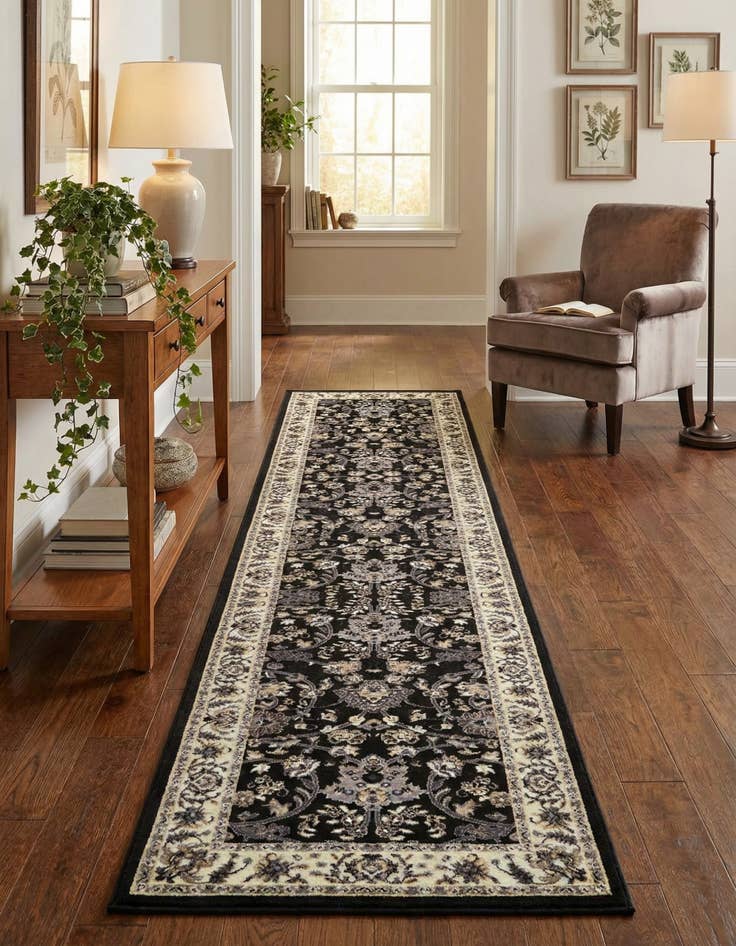 Detail image of 3' x 16' 5 Kashan Design Runner Rug