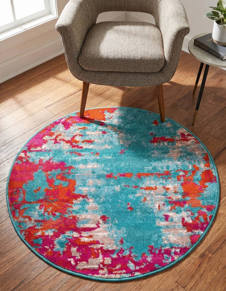Detail image of 3' x 3' Azalea Round Rug