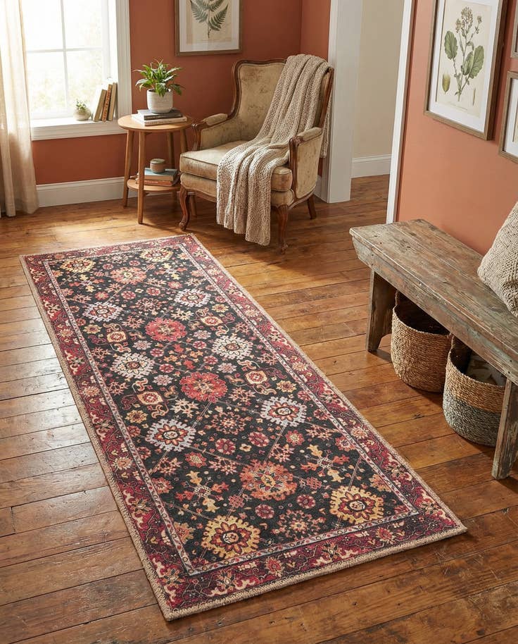 Detail image of 2' x 5' 1 Washable Timeless Runner Rug