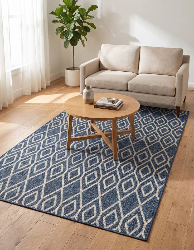 Detail image of 5' 3 x 8' Easy-Clean Jill Zarin Turks and Caicos Indoor / Outdoor Rug