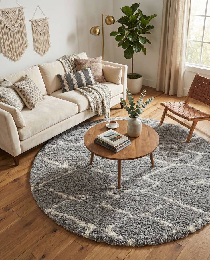Detail image of 8' x 8' Infinity Shag Round Rug