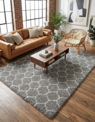 9' x 12' Lattice Shag Rug