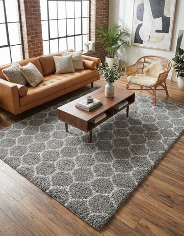 9' x 12' Lattice Shag Rug