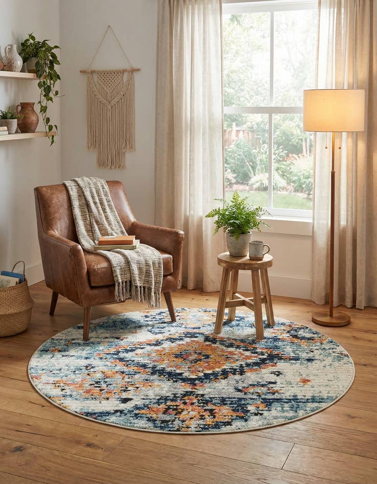 Detail image of 4' x 4' Morocco Round Rug