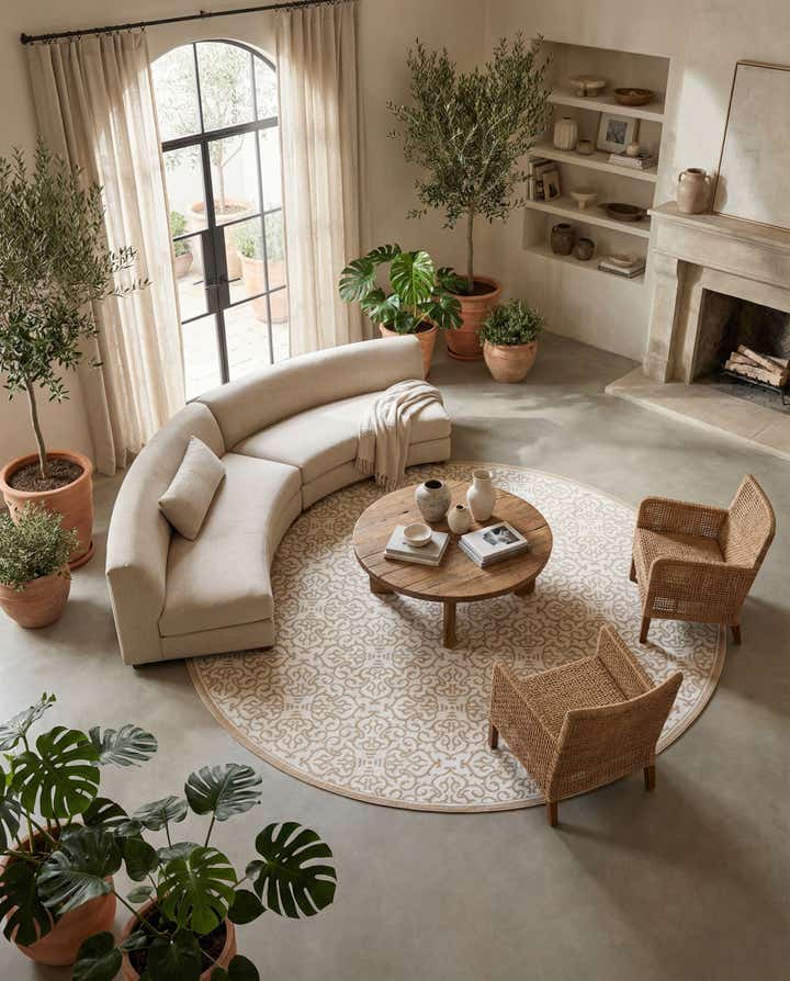 325cm x 325cm Himalaya Rond Vloerkleed