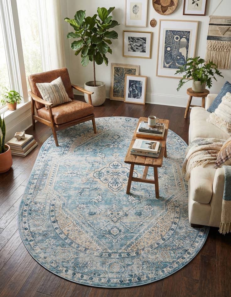 Detail image of 5' 3 x 8' Newport Oval Rug