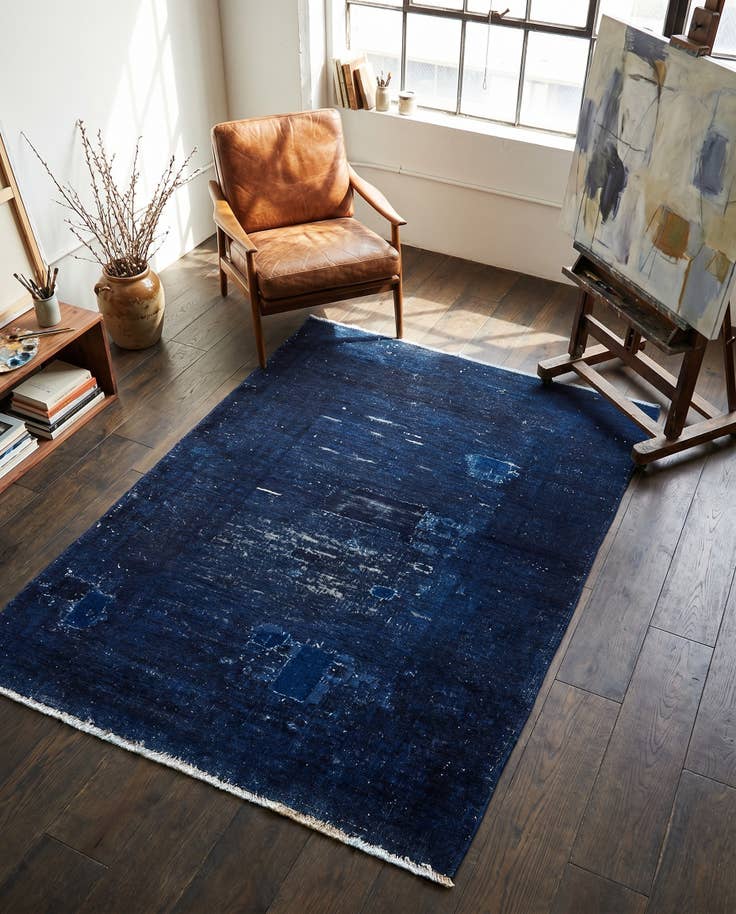 Detail image of 3' 5 x 4' 9 Hand Knotted Ultra Vintage Persian Wool Rug