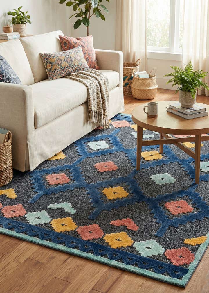 7' 10 x 7' 10 Easy-Clean Belize Indoor / Outdoor Square Rug