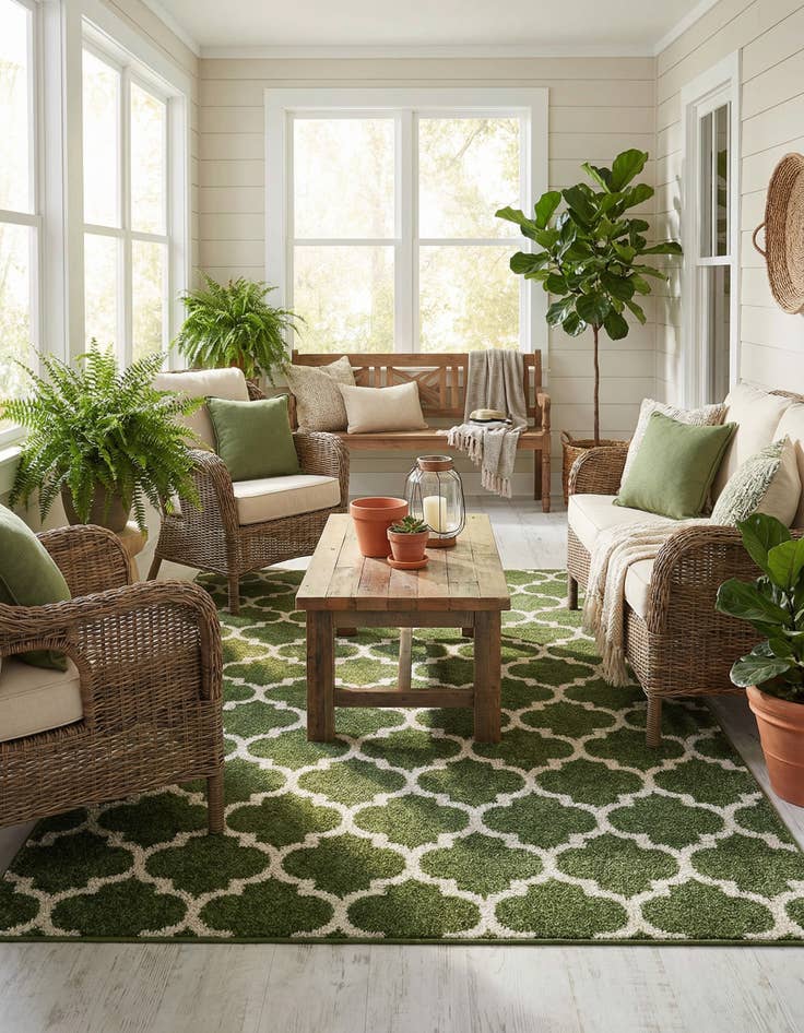 Detail image of 7' x 10' Trellis Rug