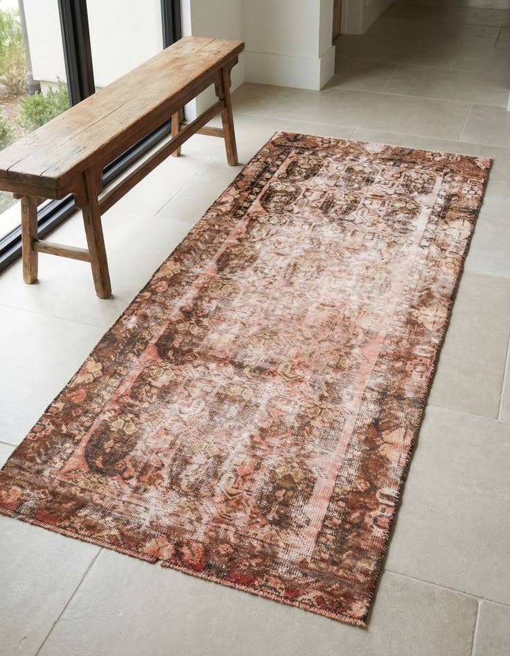 Detail image of 3' x 5' 10 Hand Knotted Ultra Vintage Persian Wool Runner Rug