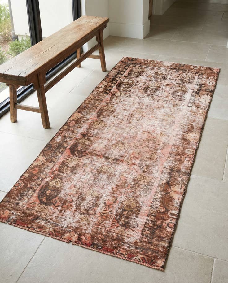 Detail image of 3' x 5' 10 Hand Knotted Ultra Vintage Persian Wool Runner Rug