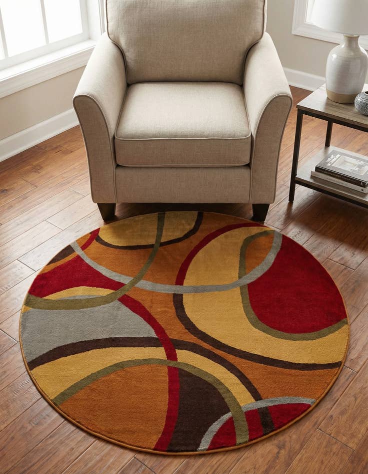 Detail image of 3' x 3' Cafe Round Rug