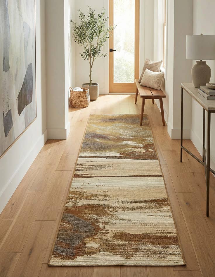 Detail image of 2' x 6' Easy-Clean Modern Indoor / Outdoor Runner Rug