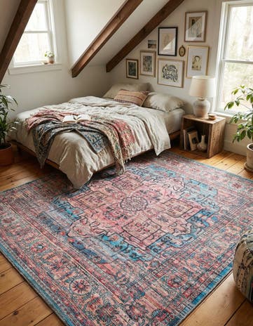 7' 3 x 7' 3 Washable Maahru Square Rug