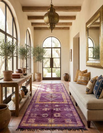 6' 6 x 15' 9 Hand Knotted Moroccan Wool Runner Rug