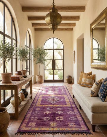 6' 6 x 15' 9 Hand Knotted Moroccan Wool Runner Rug