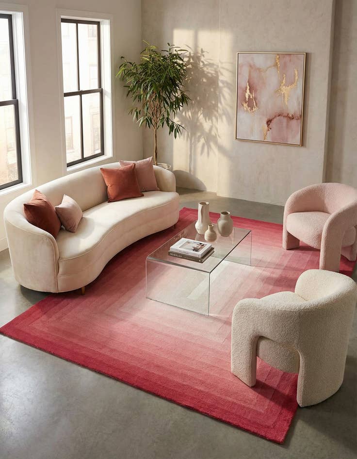 Detail image of  7' 10 x 10' Ombre Wool Rug