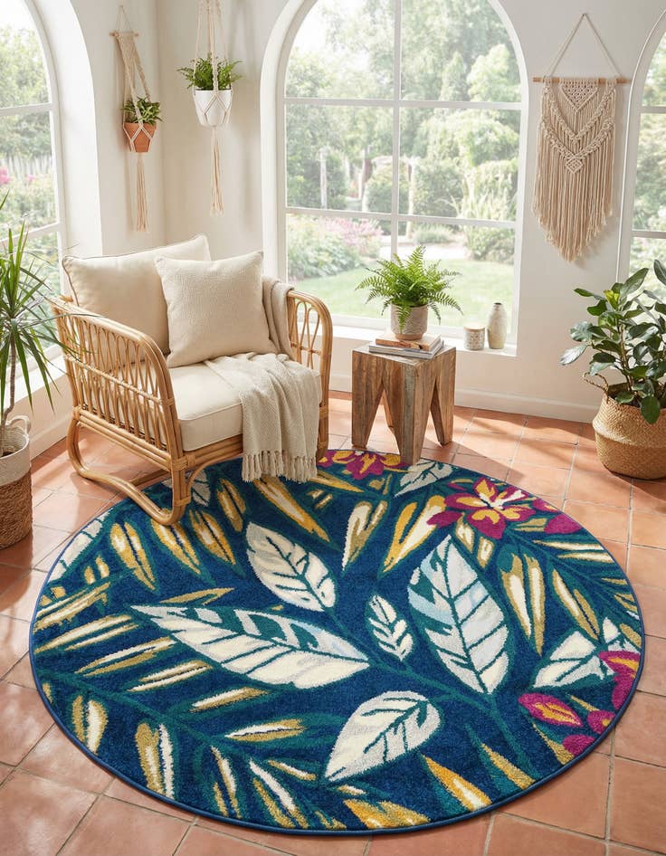 Detail image of 5' 3 x 5' 3 Bloom Round Rug