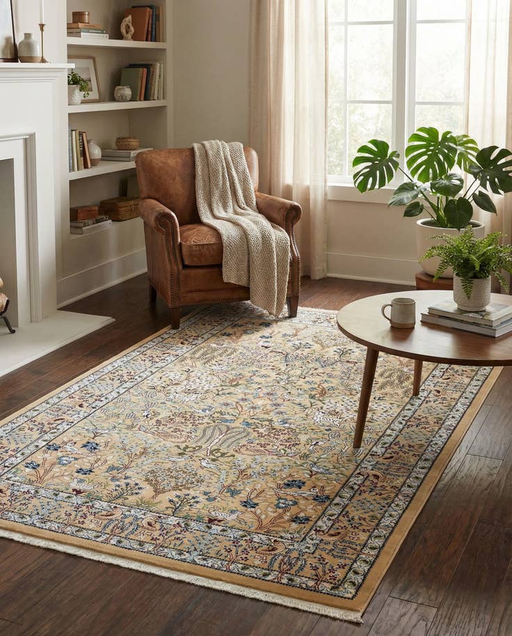 Detail image of 5' 3 x 8' Nain Design Rug