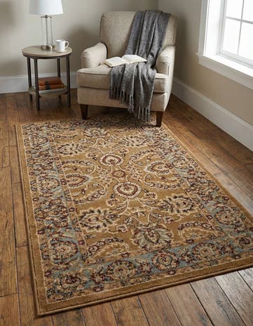 Dark Yellow Classic Agra Rug