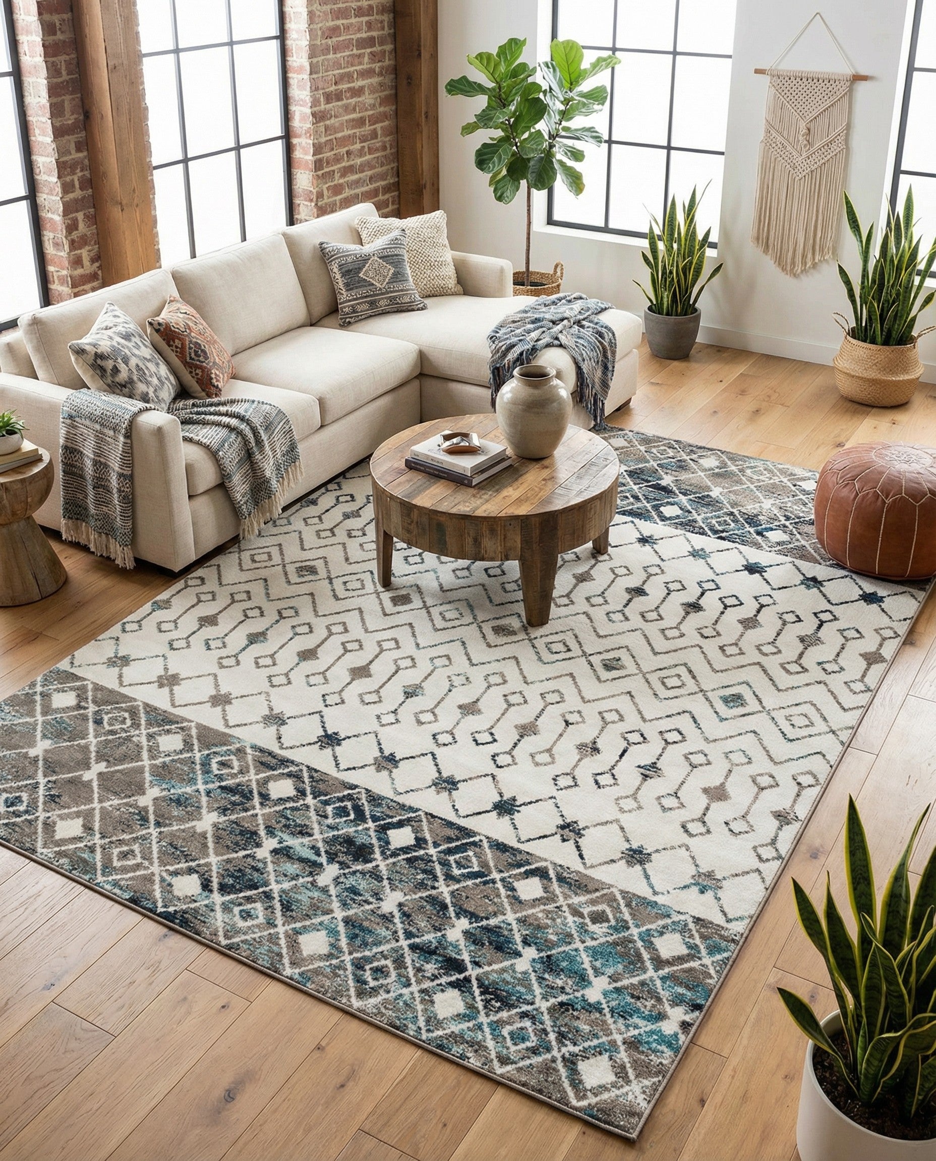 9' x 12' Moroccan Trellis Rug
