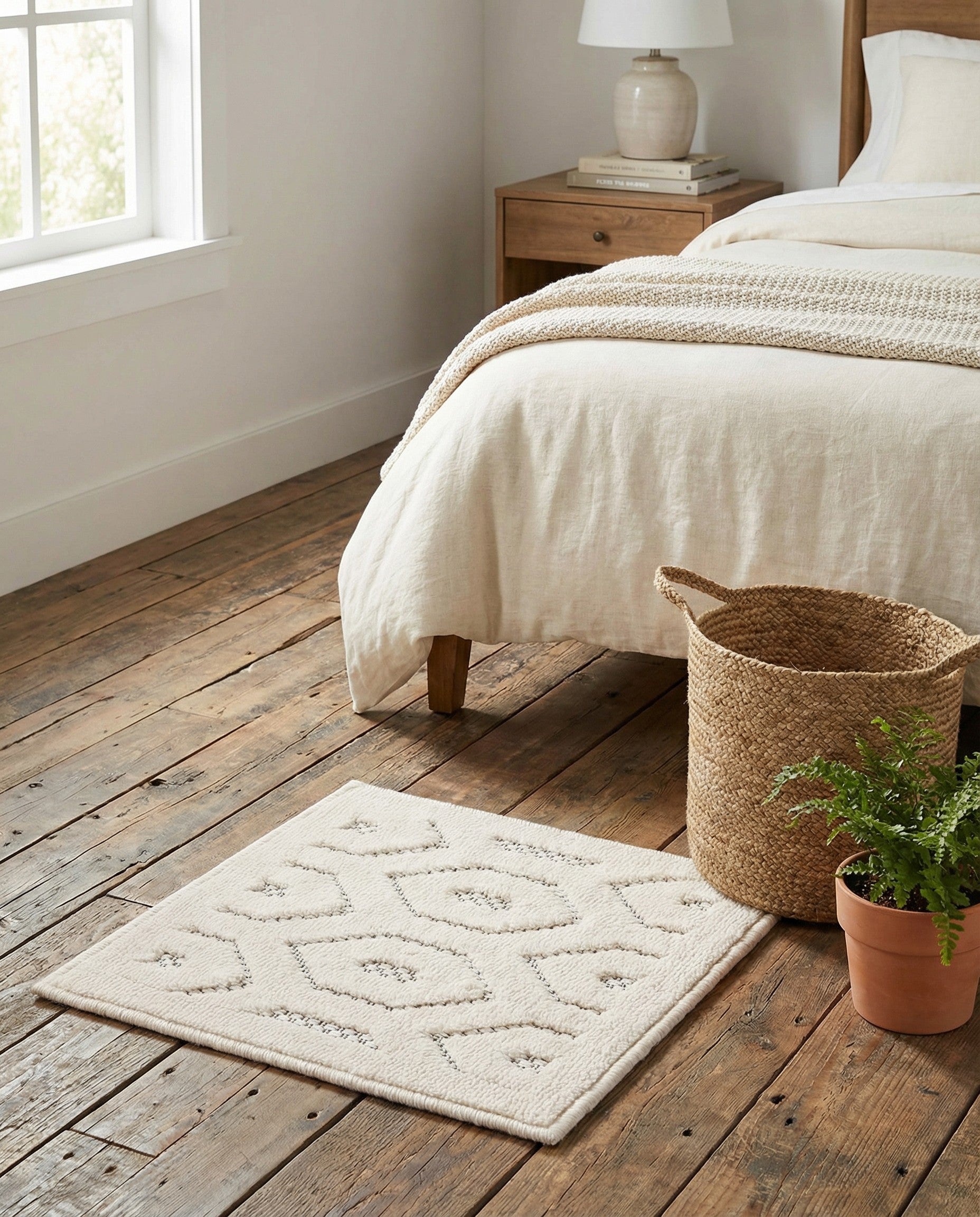1' 4 x 1' 4 Easy-Clean Trellis Textured Indoor / Outdoor Sample Rug
